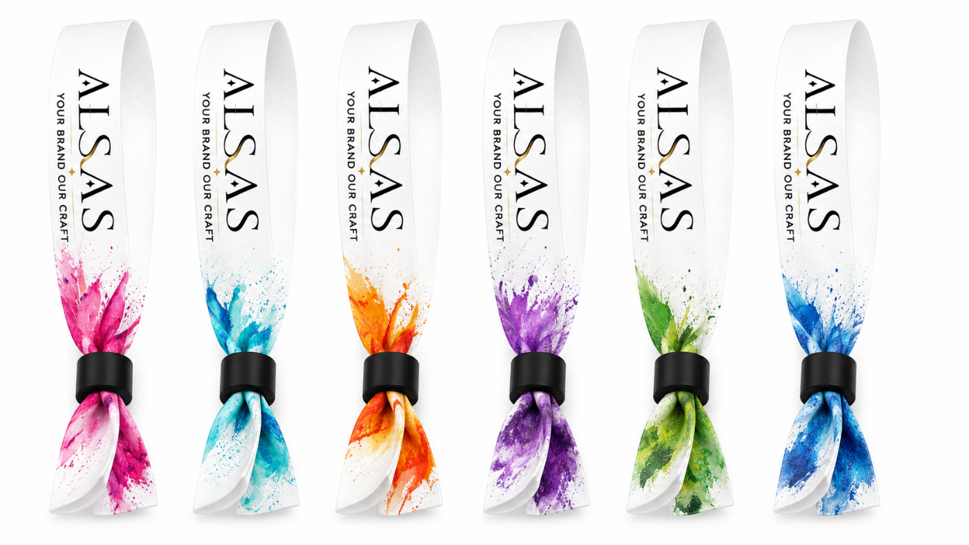 Full-colour fabric wristbands from ALSAS catalogue