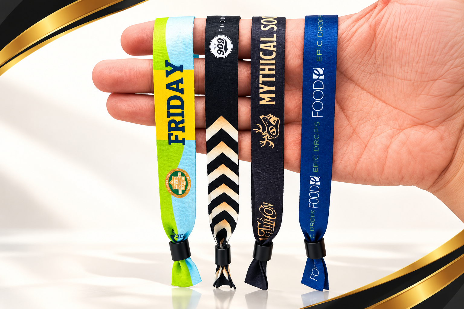 Custom event wristbands produced by ALSAS